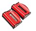 Dwindish Red 2 Pcs Smart Seatbelt Adjuster Clip Buckle Shoulder Relax Neck Comfort Supports