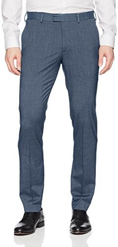 AXIST Men's Flat Front Very Slim Fit Nailshead Dress Pant