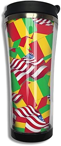 Mali Flag With America Flag 10.6 Oz Stainless Steel Vacuum Cup Leak Proof Sport Cup Travel Coffee Mug Thermos Cup