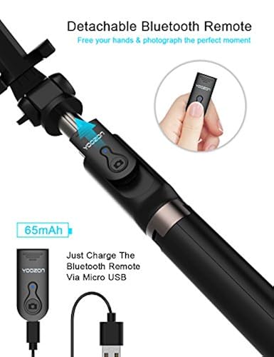 Yoozon Upgraded Selfie Stick Tripod Bluetooth, Phone Camera