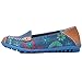 Fheaven New Women Leather Shoes Loafers Soft Leisure Flats Female Casual Shoes Boat Shoes Flats (US:7, Blue)