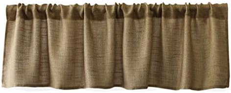 Amazon Com Valea Home Burlap Natural Tan Valance Rod Pocket