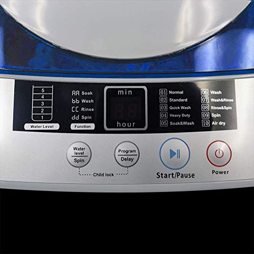 Panda Portable Washing Machine, 10lbs Capacity, 10 Wash Programs, 2