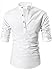 GARSEBO Beloved Men Button Slim Henley Neck Long Sleeve Casual Linen Shirts