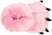 Funziez! Fuzzy Bear Feet Slippers Womens & Mens, Funny Indoor House Shoes, Animal Stocking Stuffer, Gift Holiday Christmas Hanukkah - Small - Pink
