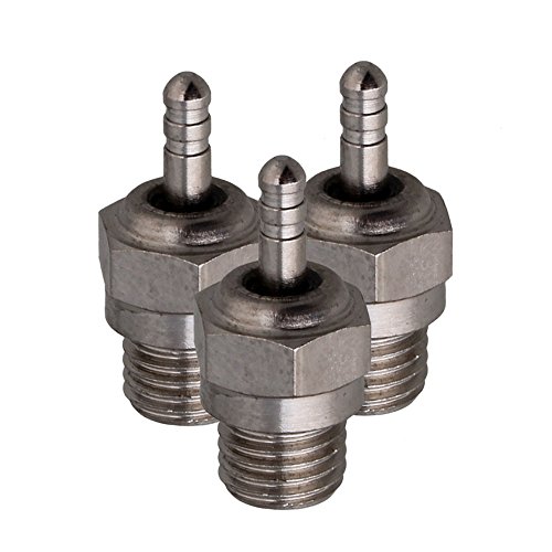 Mxfans Silver RC 1:8 1:10 70117 Stainless Steel Glow Spark Plug for HSP N3 15~28 Hot Nitro Engines Pack of 12