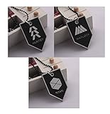 3pcs Destiny Pendant Necklaces Charms Dangles Warlock Hunter Titan 2-sided