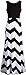 HanDanGe Women's Summer Chevron Striped Print Dress Tank Long Maxi Dresses For Women
