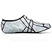 JustOneStyle NBERA Barefoot Flexible Water Skin Shoes Aqua Socks for Beach Swim Surf Yoga Exercise (8.3XL (US W:10.5~11 M:9.5~10.5), Black Gray)