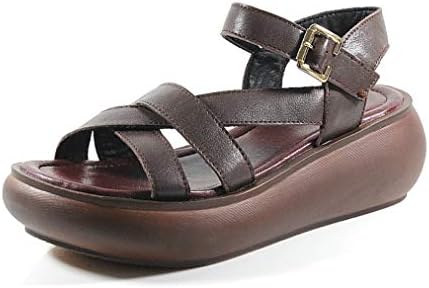 厚底 ウェッジソール サンダル レディース 歩きやすい ヒール かわいい 世界の人気ブランド レトロ ストラップ シンプル 牛革 コンフォートサンダル ウエッジソール 痛くない 黒 幅広