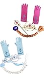 Frozen Inspired Tiara, Wand, Gloves and Braid Set (Elsa&Anna)