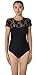 AveryDance Women's Elegant Floral Black Lace Leotard Ballet Dancewear, Black, S