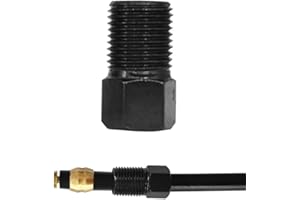 2pcs Hydraulic Brake Hose Screw Bolt M8 x 0.75mm, Alloy Threaded Fitting for Guide, and Compatible Disc Brake Systems(Black)