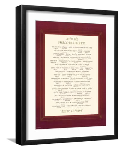 ART.COM Wall Art Print And He Shall Be Called on Black Frame, 17" x 21"