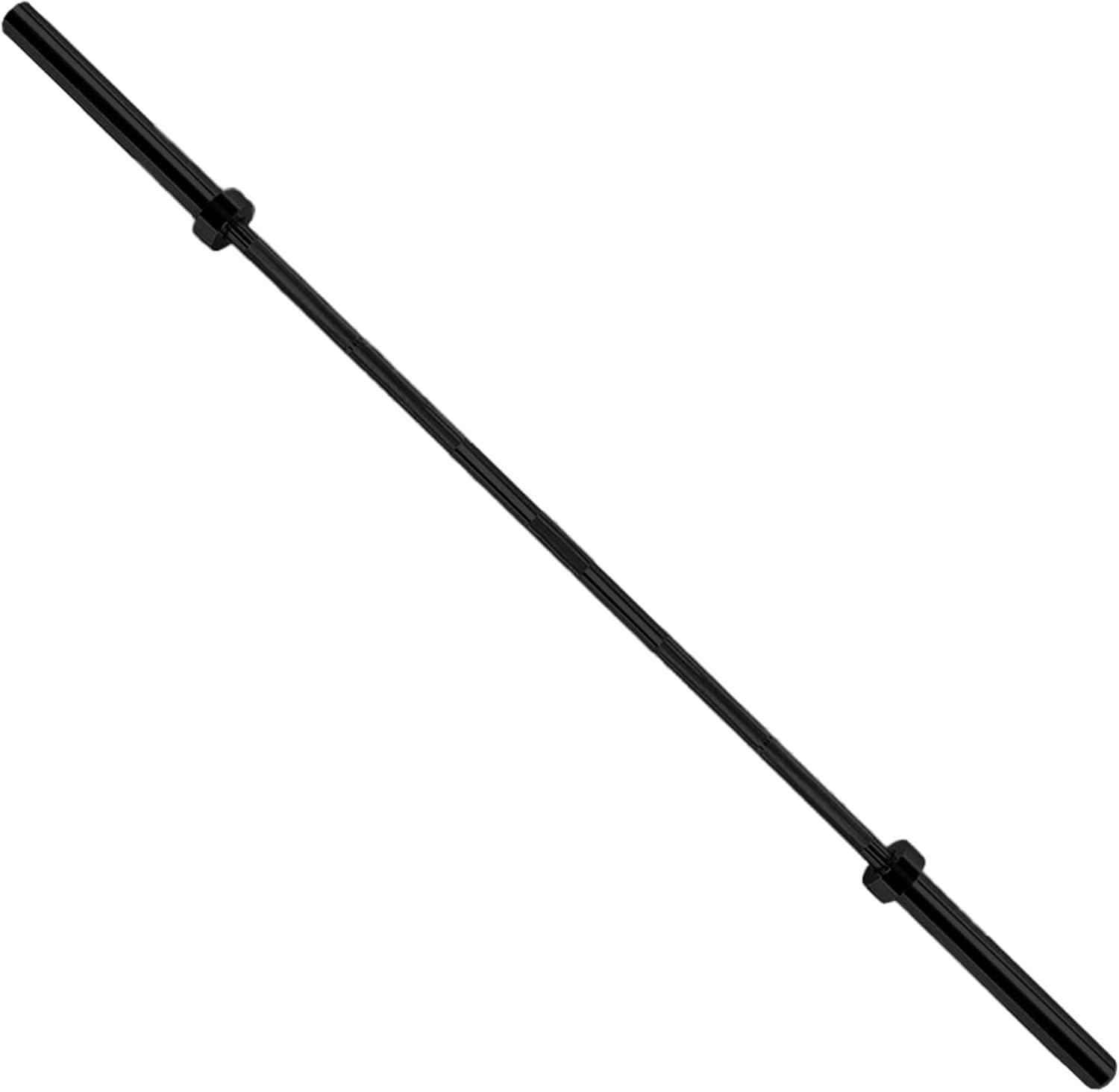Photo 1 of **SILVER** Fitvids Olympic Barbell Bar for Power Lifting and Weightlifting – 700 Pound Capacity – 7FT Black – Black
