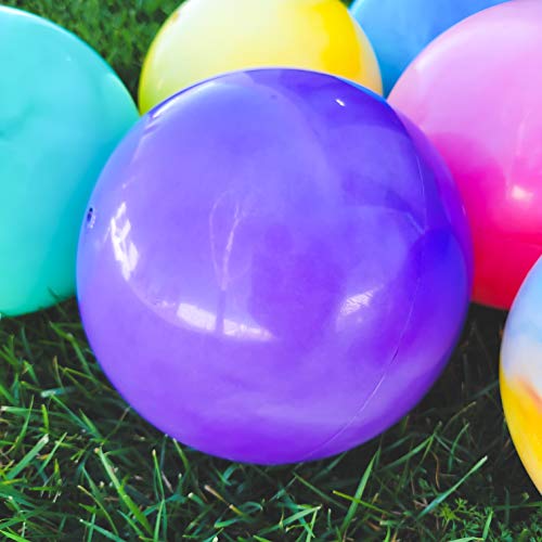 Premium Marbleized Bouncy Balls Plus Pump, 9 Inch Inflatable Sensory