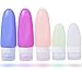 5 Pack Travel Bottles, Leakproof Silicone Refillable Travel Containers, Squeezable Travel Size Tube Sets Cosmetic Toiletry Containers for Shampoo Lotion Soap