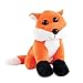 Hoovy Adorable Plush ‘Country Friends’ Animals Toy Set for Little Boys & Girls [Carrier Included] | Cute & Fluffy Stuffed Fox, Squirrel, Owl & Raccoon | Educational Animal Sounds Recording