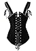 Camellias Steel Boned Underbust Velvet Princess Corset vest Waist Training Cincher, SZ1918-Black2-M