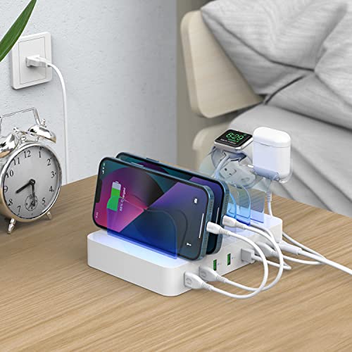 SooPii Premium 6Port USB Charging Station Organizer for Multiple
