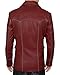 White Stitching Fashion Club Coat in Red Leather (Large)