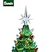 Sunlit 13'' Ceramic Christmas Tree Tabletop Christmas Decoration, Green, AA Battery Included