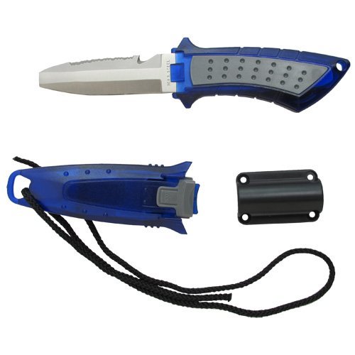 Scuba Choice Diving Low Volume Stainless Steel Blunt Tip BCD Knife, Blue