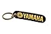 BLACK SYNTHETIC LEATHER YAMAHA MOTORCYCLE KEYCHAIN KEYRING double side HOT STAMP