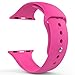 MoKo Apple Watch Band Series 1 Series 2, Soft Silicone Replacement Sports Band for 38mm Apple Watch 2015 & 2016 All Models, Barbie PINK (Not fit 42mm Versions)