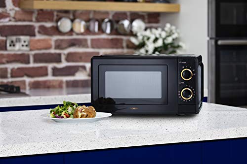 Tower-T24029RG-Manual-Solo-Microwave-with-4-Power-Levels-30-Minute-Timer-Defrost-Function-700-W-17-Litre-Black-and-Rose-Gold Tower T24029RG 17L Manual Microwave with 700W Power Output and 6 Power Levels, Black and Rose Gold