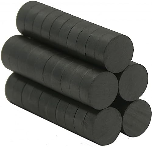 Timing Industries-Eco Friendly Industrial Ceramic Ferrite Magnets - 11/16 Inch Flat Disc Magnets for Crafts, Hobbies and Science - 3,000 Gauss Strength - 100 pcs per box!