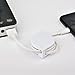 HXINH SparkZip MFi Certified by Apple USB to Lightning Retractable Cable for iPhone 7 6 5 5C SE,iPad pro air mini 4th - 0.7m(2.3ft) (1 Pack, White)