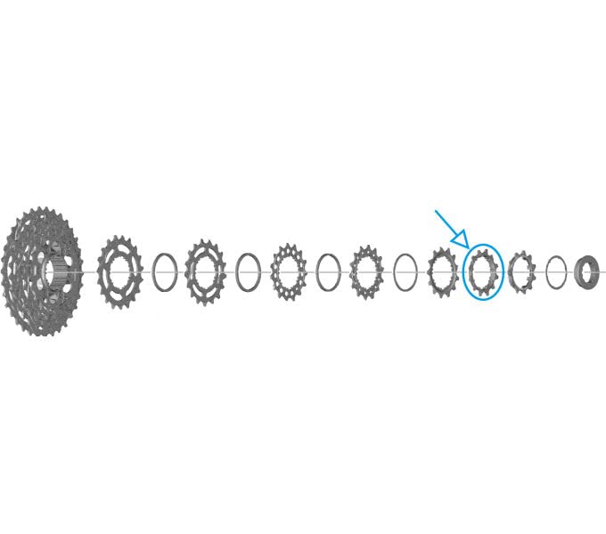 Shimano CS-R7100 Sprocket 12T E (Built in Spacer Type)