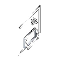 C.R. LAURENCE 828BRZ CRL Bronze Plastic Screen Wicket