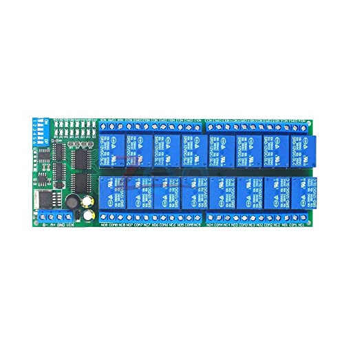 DC 12V Relay Module 16 Channel MODBUS RTU RS485 Relay Board PLC ...