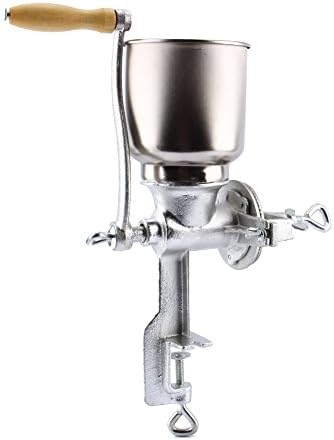 Grain Grinder Machine, Manual Operation Kitchen Powder Fine Tool Equipment for Corn Nut Flour Mill Coffee Rice Soybean Sesame etc, 43cm x 28cm x 16cm