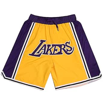 L.A. Lakers Shorts - Pantalones Cortos de Baloncesto para ...