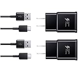Phone Charger,Wall Charger Fast Charger-Adaptive Fast Charger Kit for Samsung Galaxy S8/S9/S10 Plus/Note8/9, Recharger Kit Include 2 xCharging Adapter & 2 x Type-C USB Cable