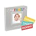 Pearhead My Family Photo Album Keepsake Board Book Style for Baby and Family, Gray