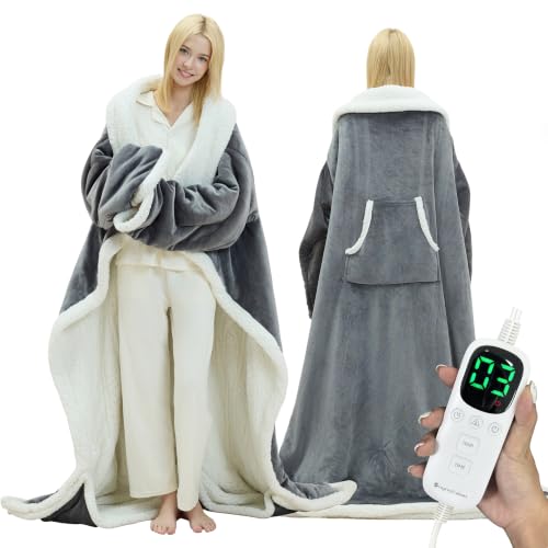 带脚袋女士加热披肩