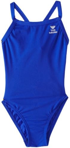 TYR Sport Girls' Solid Durafast Diamondback Swim Suit