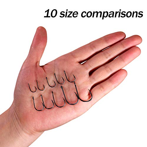 QualyQualy 500pcs Fishing Hooks 6#-15# Assorted Fishing Hooks ...