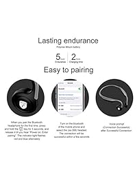 Auriculares inalámbricos de conducción ósea con sonido estéreo de graves más enriquecidos, con cancelación de ruido de micrófono, impermeables, resistentes al sudor para PC, teléfonos móviles, TV, gimnasio, color gris