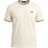 Fred Perry Men's Twin Tipped T-Shirt Ecru/Seagrass/Dark Airforce
