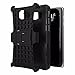 Galaxy Note 5 Case, CINEYO(TM) Heavy Duty Rugged Dual Layer Case with Kickstand (Samsung Galaxy Note 5 case Black) (Black)