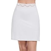 Half Slips for Women Underskirt Short Mini Skirt with Floral Lace Waistband