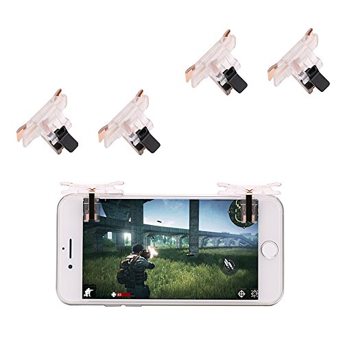 [2 Pair] Mobile Game Controller, Mulan Knives Aiming Controller Aim Triggers Joystick for Knives Out/Rules of Survival/PUBG, Fits for iPhone IOS/Android Mobile Phone