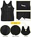 Junlan Mens Sweat Waist Trainer Tank Top Vest for Workouy Neoprene Workout Shirt Sauna Body Shaper Fitness Gym Corset Zipper (L, Black Sauna Tank Top)