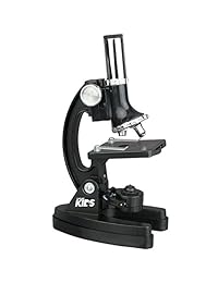 AMSCOPE KIDS M30 ABS KT1 kit de microscopio para principiantes, con iluminación de espejo y LED, seis magnificaciones de 120x 1200 x, estructura y base de metal, con juego de 48 accesorios y estuche incluidos