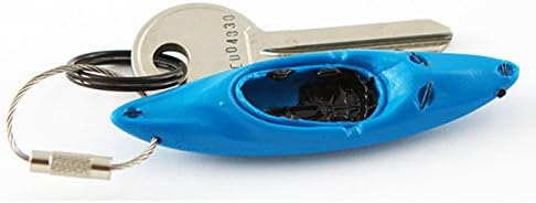 HKEY Kayak Keychain 5 Whitewater Creeker Key Chain Ring - Flexible PVC Plastic and Stainless Steel